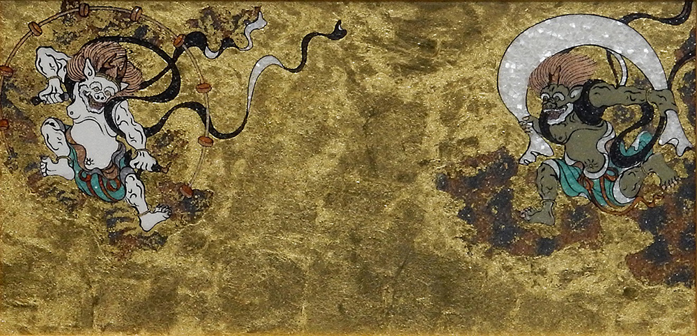ジュエリー絵画風神雷神図