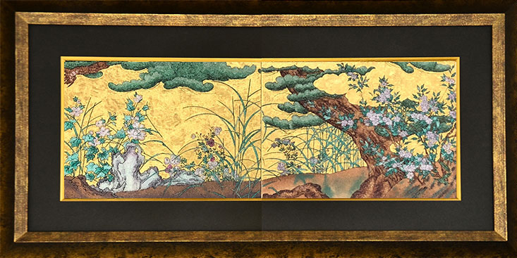 ジュエリー絵画 長谷川等伯『松に秋草図』