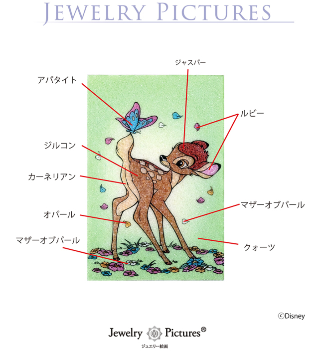 ジュエリー絵画® ディズニー 「バンビ」（XSサイズ）
