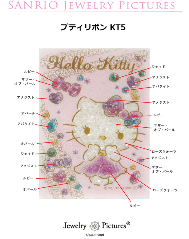 ジュエリー絵画『プティリボン』ハローキティ