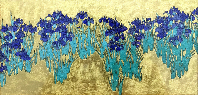 ジュエリー絵画 尾形光琳『燕子花図』