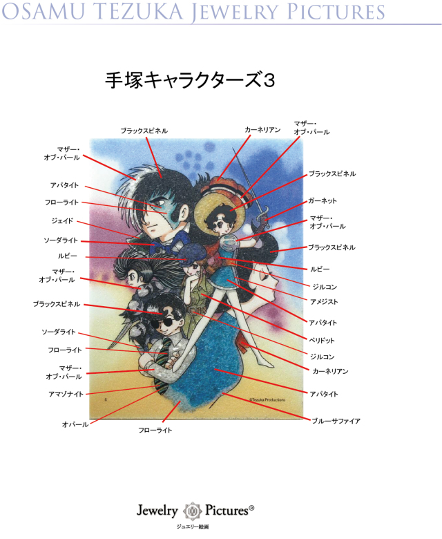 ジュエリー絵画(R)　手塚治虫　ジャングル大帝3　KL3（Sサイズ） TVアニメ『ジャングル大帝』放送から６０年。手塚治虫の永遠のテーマ